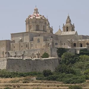 Metropolitan Cathedral in Mdina, the fortress city, Malta, Europe