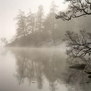 Mid-winter mist over Ullswater, Lake District National Park, UNESCO World Heritage Site