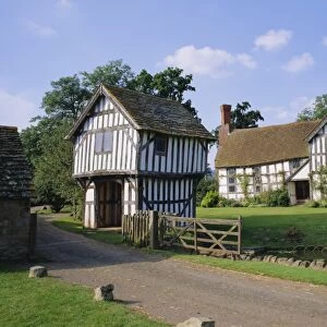 Moated manor house dating from the 14th century, Lower Brockhampton, Hereford & Worcester