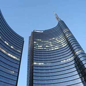 Modern building, Gae Aulenti Square, Milan, Lombardy, Italy, Europe