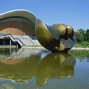 Modern sculpture in pool at the Congress Hall in Berlin