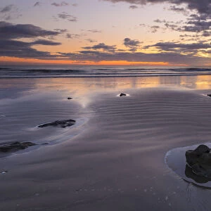 Moeraki Beach at sunrise, Otago, South Island, New Zealand, Pacific