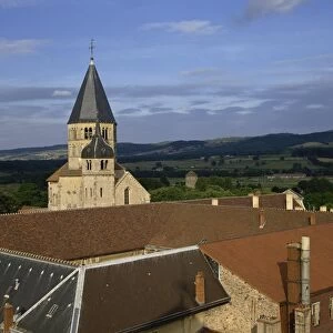 Monastery and belfry of the Blessed Water, Cluny, Burgundy, France, Europe