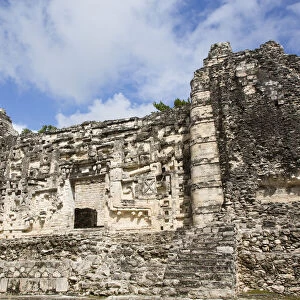 Monster Mouth Door, Structure II, Mayan Ruins, Hormiguero Archaeological Zone, Rio Bec Style, Campeche State, Mexico, North America