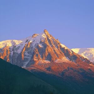Mont Blanc range in the French Alps, near Chamonix, Haute-Savoie, France, Europe