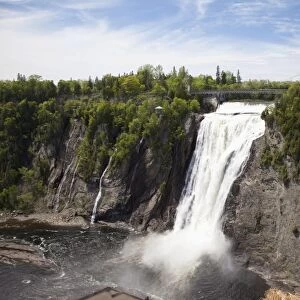 Montmorency Falls, located 10 kms east of Quebec City, Quebec, Canada, North America