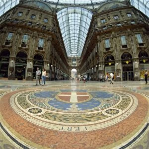 Mosaic floor in the Galleria Vittoria Emanuele