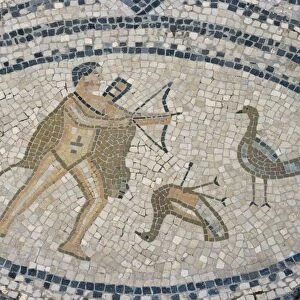 Mosaic floor of hunting scene
