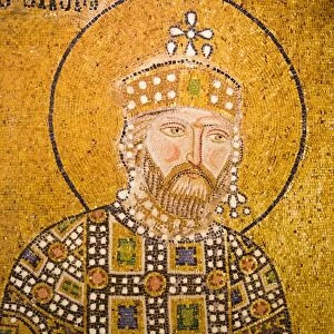 Mosaic of John the Baptist inside Aya Sofya (Sancta Sophia), UNESCO World Heritage Site