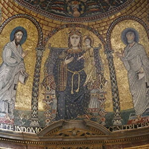 Mosaic of Mary and Jesus, Santa Francesca Romana church, Rome, Lazio, Italy, Europe