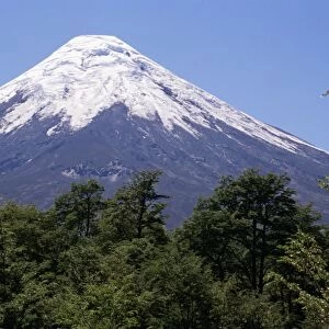 Mount Osorno, a volcano in Vicente Rosales National Park, Lake District