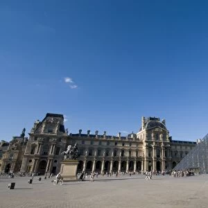 Musee du Louvre and Pei Pyramid, Paris, France, Europe