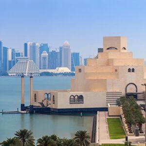 Museum of Islamic Art at dawn, Doha, Qatar, Middle East