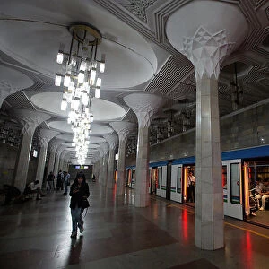 Mustakillik Station, Tashkent Metro, Tashkent, Uzbekistan, Central Asia, Asia