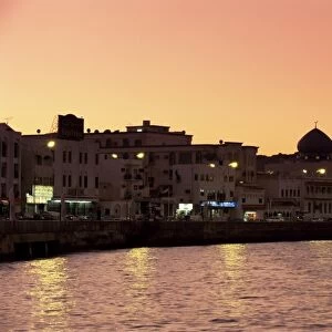 Mutrah seafront at dusk