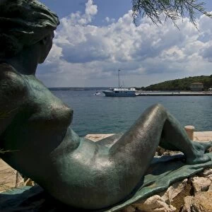 Naked woman statue at the Brioni Islands, the summer residence of Tito