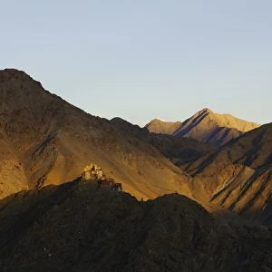 Namgyal Tsemo gompa (monastery) and Ladakh Range