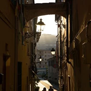 Narrow Street, Imperia, Liguria, Italy, Europe