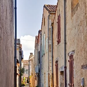 The narrow streets of Monpazier, one of the Beaux Villages de France, Dordogne, France, Europe