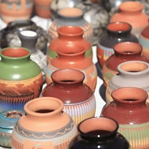 Native American pottery, Santa Fe, New Mexico, United States of America, North America