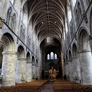 Nave, Hereford Cathedral, Hereford, Herefordshire, England, United Kingdom, Europe
