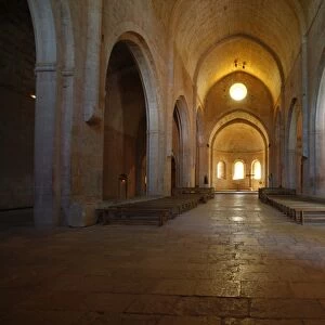 Nave, Thoronet abbey church, Thoronet, Var, Provence, France, Europe