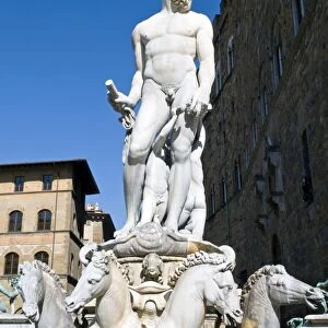 The Neptune (Biancone) statue, Piazza della Signoria, Florence (Firenze)