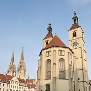 The Neupfarrkirche Protestant Church, Regensburg, Bavaria, Germany, Europe