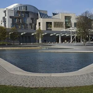 New Scottish Parliament building, architect Enric Miralles, Holyrood, Edinburgh
