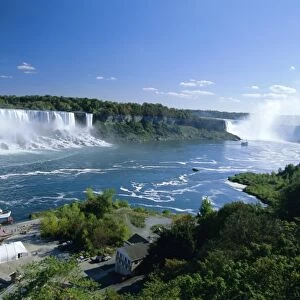 Niagara Falls on the Niagara River that connects Lakes