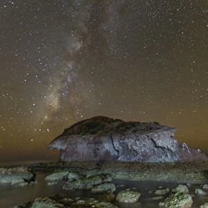 Night view of the Milky Way from Himalaya Beach, Sonora, Mexico, North America