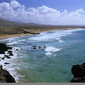 North coast beach, near El Cotillo, Fuerteventura, Canary Islands, Spain, Atlantic, Europe
