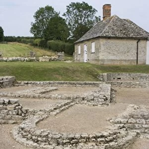 North Leigh Roman villa, the remains of a large manor house dating from the 1st to 3rd century AD, North Leigh, Oxfordshire, England, United Kingdom, Europe