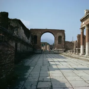 Northeast corner of Forum and Arch of Tiberius