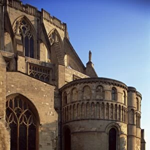 Norwich cathedral, St. Lukes chapel dating from 11th century, and south door