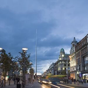 O Connell Street, Monument of Light (the spike), early evening, Dublin