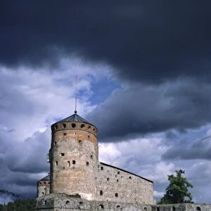 Olavinlinna Castle dating from 1475, Savonlinna, Finland, Scandinavia, Europe