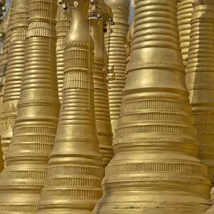 Detail of old Buddhist temple n the Inle Lake region, Shan State, Myanmar (Burma), Asia