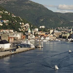 The old city and harbour at Bergen, Norway, Scandinavia, Europe