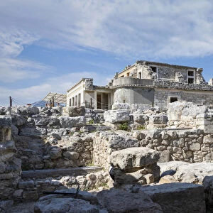 Old ruins in Knossos archaeological site, Heraklion, Crete island, Greek Islands, Greece