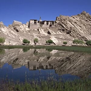 The old summer palace of the kings of Ladakh and gompa, Shey, Ladakh, India, Asia