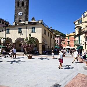 The Old Town and Church of St. John at Monterosso al Mare, Cinque Terre, UNESCO World Heritage Site, Liguria, Italy, Europe