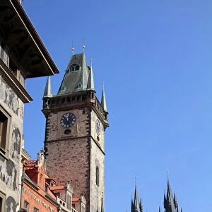 Old Town Hall and Tyn Cathedral, Prague, Czech Republic, Europe