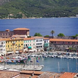 Old town and harbour, Portoferraio, Island of Elba, Livorno Province, Tuscany, Italy