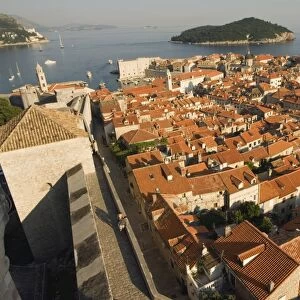 Old Town houses, city walls, Lokrum Island, Dubrovnik, UNESCO World Heritage