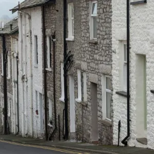 Original cottages in Captain French Lane, old Kendal, South Lakeland, {Westmorland}, Cumbria, England, United Kingdom, Europe