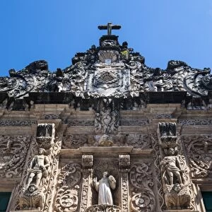 Ornamented gate of the Bonfirm church in the Pelourinho, UNESCO World Heritage Site, Salvador da Bahia, Bahia, Brazil, South America