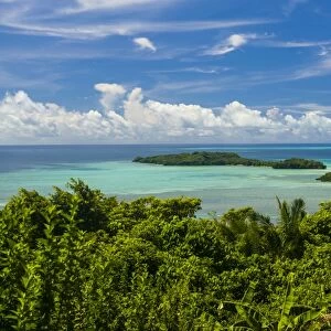 Outlook over the Island of Babeldoab and small islets, Palau, Central Pacific, Pacific