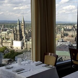 Overview of Parliament Hill from Merlot Rooftop Grill, Ottawa, Ontario