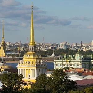 Overview of the Winter Palace (State Hermitage Museum), the Admiralty, and the St